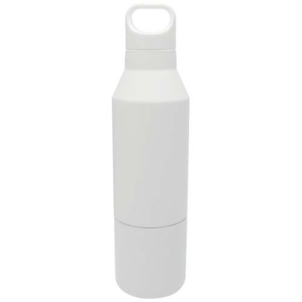 Borraccia termica da 600 ml in acciaio inox riciclato certificato RCS con tazza da 300 ml Odessy