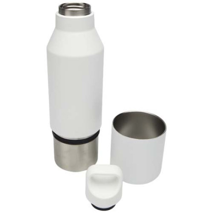 Borraccia termica da 600 ml in acciaio inox riciclato certificato RCS con tazza da 300 ml Odessy