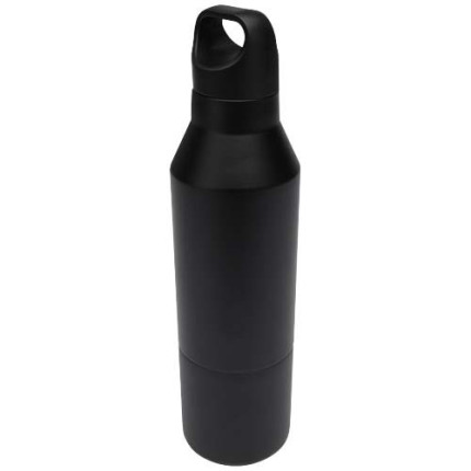 Borraccia termica da 600 ml in acciaio inox riciclato certificato RCS con tazza da 300 ml Odessy