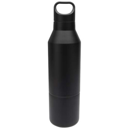 Borraccia termica da 600 ml in acciaio inox riciclato certificato RCS con tazza da 300 ml Odessy