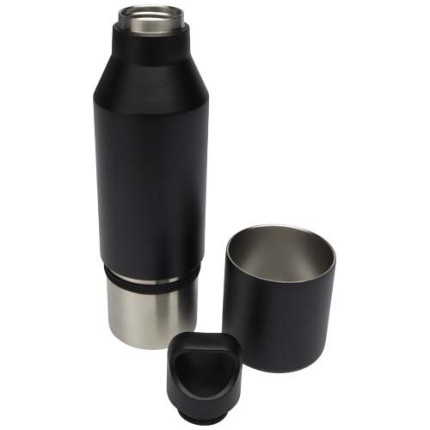 Borraccia termica da 600 ml in acciaio inox riciclato certificato RCS con tazza da 300 ml Odessy
