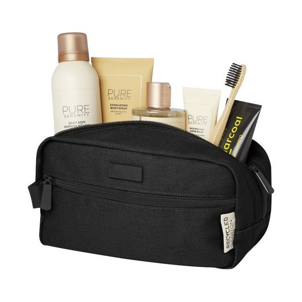 Borsa porta accessori in canvas riciclato...