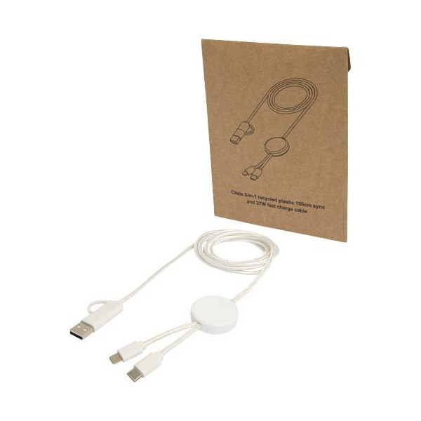 Cavo 5-in-1 in plastica riciclata da 150 cm per...