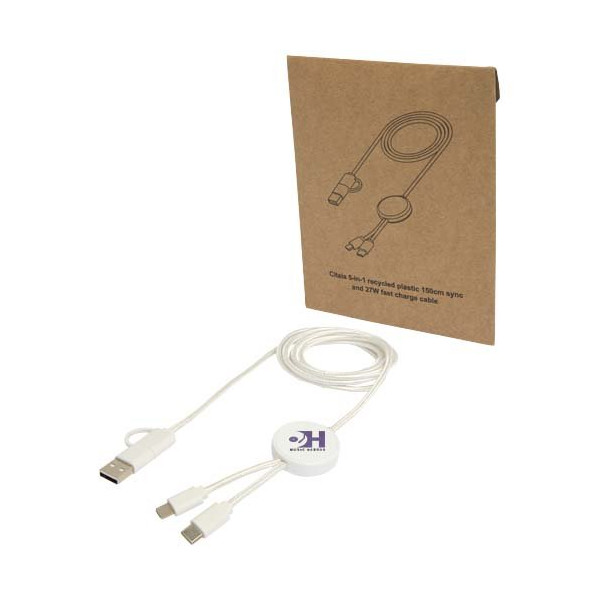 Cavo 5-in-1 in plastica riciclata da 150 cm per...