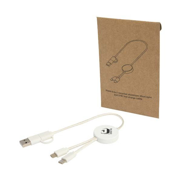 Cavo 5-in-1 in plastica riciclata da 30 cm per...