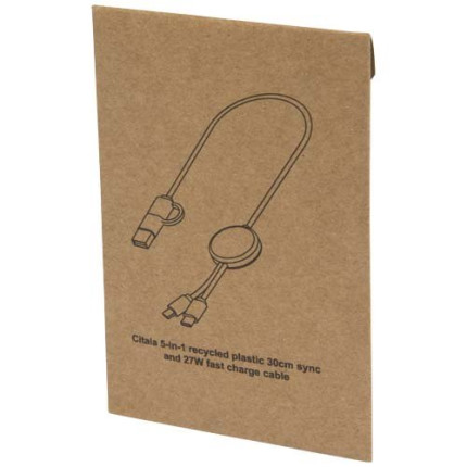 Cavo 5-in-1 in plastica riciclata da 30 cm per la sincronizzazione dei dati e la ricarica rapida da 27 W Citala