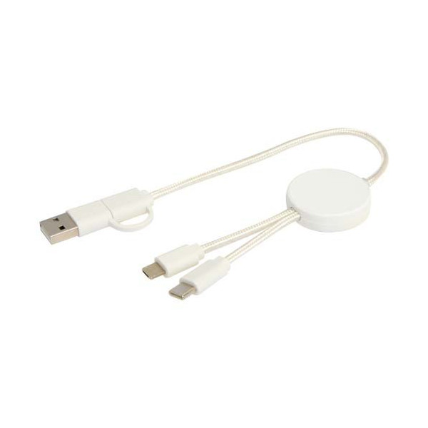 Cavo 5-in-1 in plastica riciclata da 30 cm per...