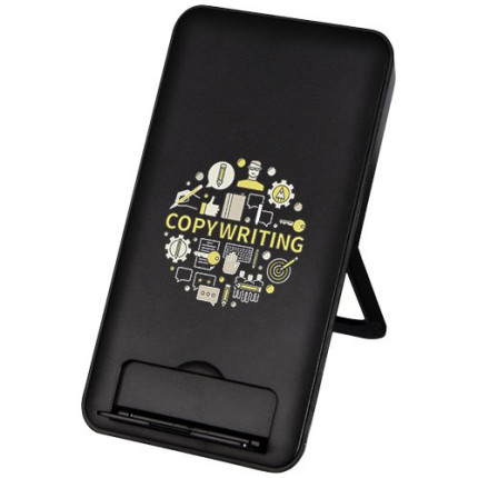 Stazione di ricarica in plastica riciclata da 10 W con supporto per telefono Loop