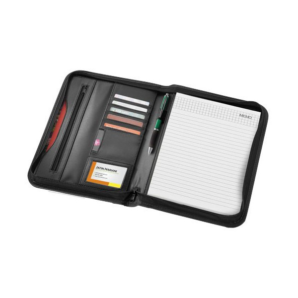 Portadocumenti A4 con cerniera Ebony