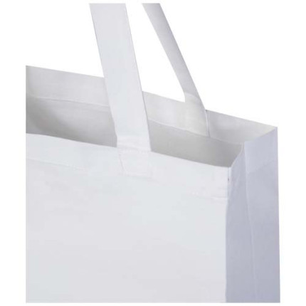 Tote bag a soffietto in cotone riciclato certificato GRS da 140 g/m² Madras