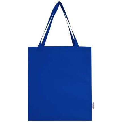 Tote bag a soffietto in cotone riciclato certificato GRS da 140 g/m² Madras