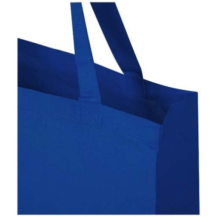 Tote bag a soffietto in cotone riciclato certificato GRS da 140 g/m² Madras