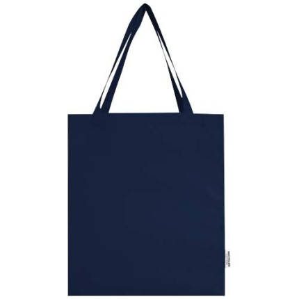 Tote bag a soffietto in cotone riciclato certificato GRS da 140 g/m² Madras