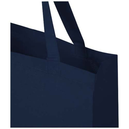 Tote bag a soffietto in cotone riciclato certificato GRS da 140 g/m² Madras