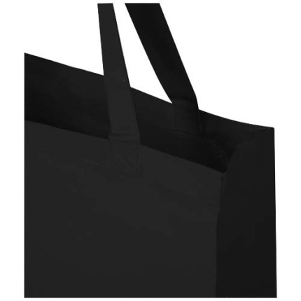 Tote bag a soffietto in cotone riciclato certificato GRS da 140 g/m² Madras
