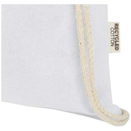 Borsa con cordoncino in cotone riciclato certificato GRS da 140 g/m² Oregon