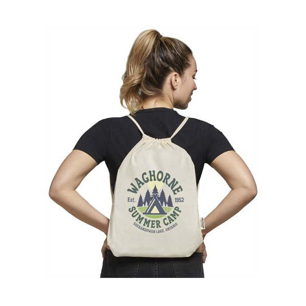 Borsa con cordoncino in cotone riciclato...