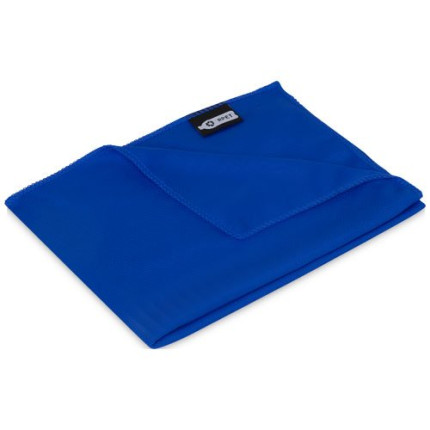 Asciugamano sportivo Raquel di raffreddamento in PET riciclato con pouch 80 x 30 cm