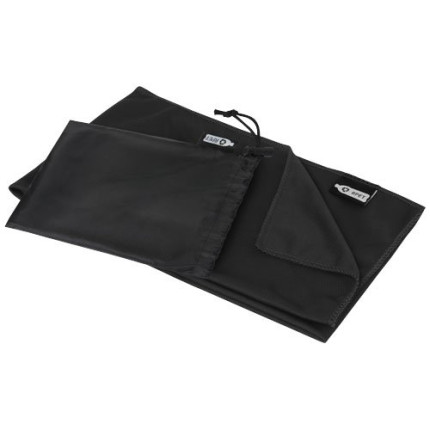 Asciugamano sportivo Raquel di raffreddamento in PET riciclato con pouch 80 x 30 cm