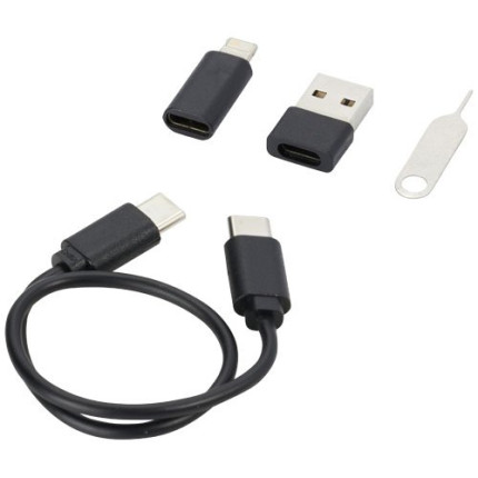 Cavo di ricarica modulare in plastica riciclata con supporto per telefono Savvy