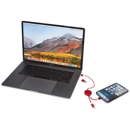 Cavo 5-in-1 in alluminio e plastica riciclata da 30 cm per la sincronizzazione dei dati e la ricarica rapida da 27 W Alasia