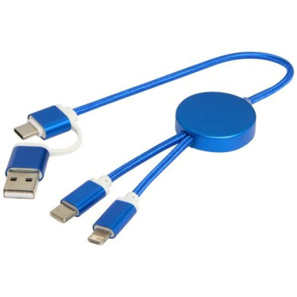 Cavo 5-in-1 in alluminio e plastica riciclata da 30 cm per la sincronizzazione dei dati e la ricarica rapida da 27 W Alasia