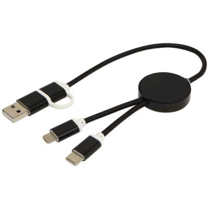 Cavo 5-in-1 in alluminio e plastica riciclata da 30 cm per la sincronizzazione dei dati e la ricarica rapida da 27 W Alasia