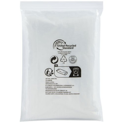 Poncho impermeabile monouso in materiale riciclato certificato GRS con custodia Mayan