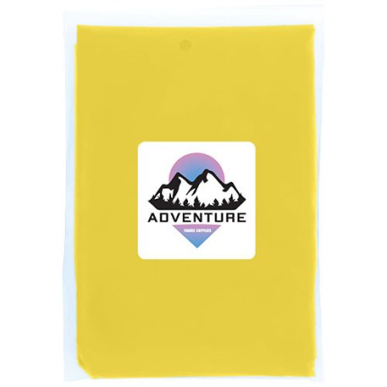 Poncho impermeabile monouso in materiale riciclato certificato GRS con custodia Mayan