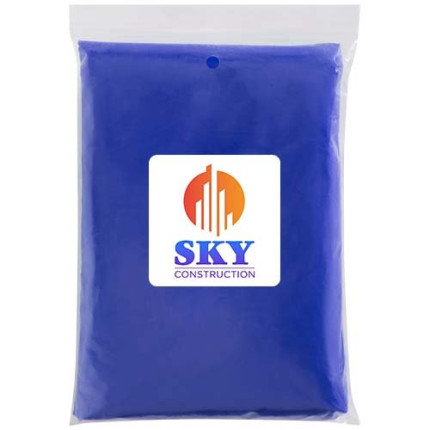 Poncho impermeabile monouso in materiale riciclato certificato GRS con custodia Mayan