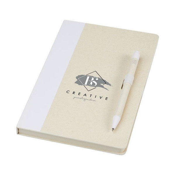 Set blocco note formato A5 e penna a sfera...