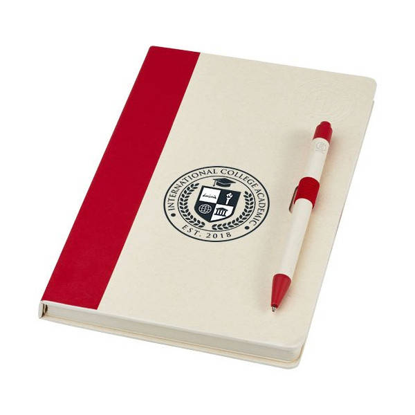 Set blocco note formato A5 e penna a sfera...