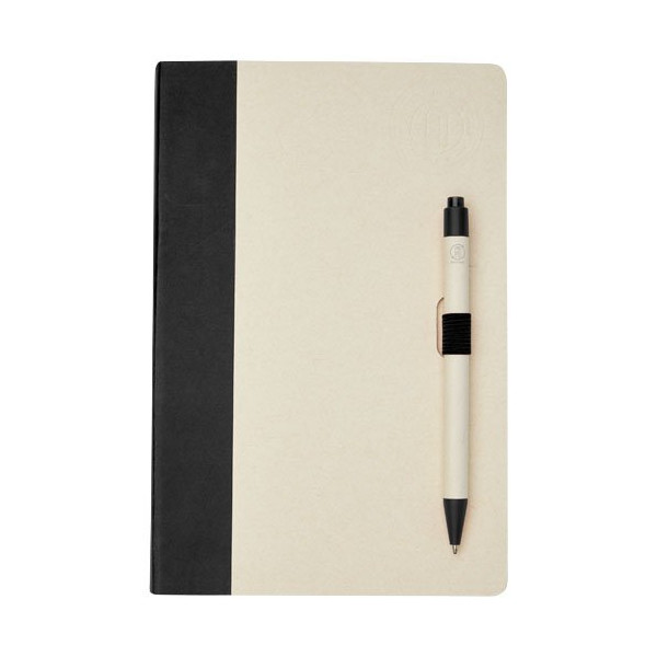 Set blocco note formato A5 e penna a sfera...