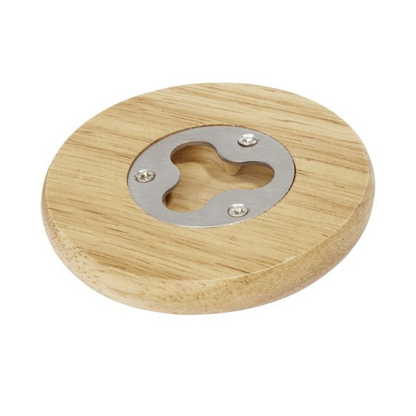 Sottobicchiere in legno con apribottiglie Scoll