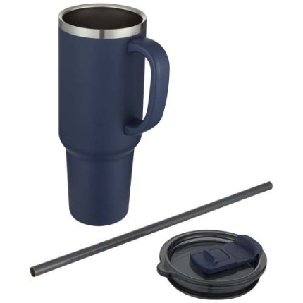 Tazza con isolamento sottovuoto in rame a doppia parete certificata RCS con cannuccia da 1200 ml Sydney