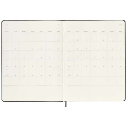 Agenda settimanale 12 mesi XL con copertina rigida Moleskine