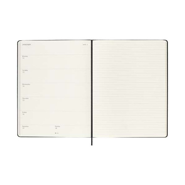 Agenda settimanale 12 mesi XL con copertina...
