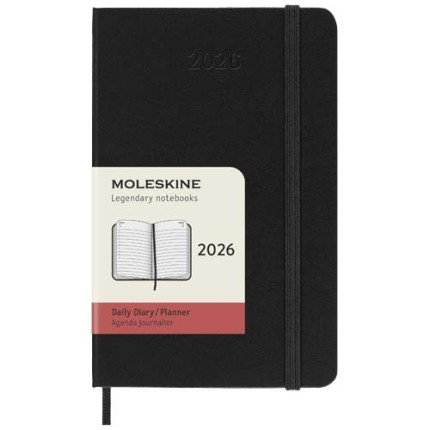 Agenda giornaliera tascabile 12 mesi con copertina rigida Moleskine