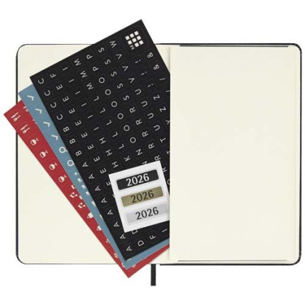 Agenda giornaliera tascabile 12 mesi con copertina rigida Moleskine
