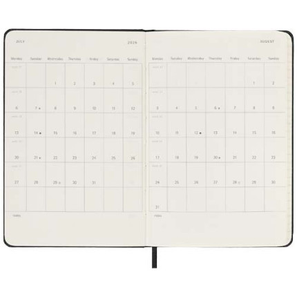 Agenda giornaliera tascabile 12 mesi con copertina rigida Moleskine