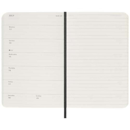 Agenda settimanale tascabile 12 mesi con copertina morbida Moleskine