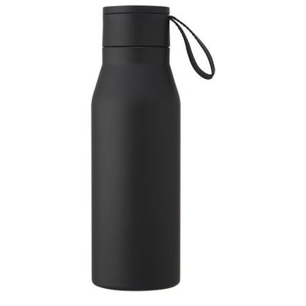 Borraccia in acciaio inossidabile da 500 ml con isolamento sottovuoto in rame, coperchio e cinturino in finta pelle Ljungan