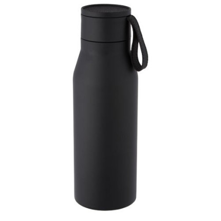 Borraccia in acciaio inossidabile da 500 ml con isolamento sottovuoto in rame, coperchio e cinturino in finta pelle Ljungan