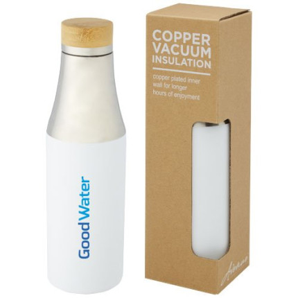 Borraccia termica in acciaio inossidabile con isolamento sottovuoto in rame e coperchio in bambù da 540 ml Hulan