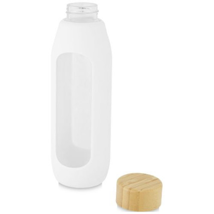 Borraccia in vetro borosilicato da 600 ml con impugnatura in silicone Tidan
