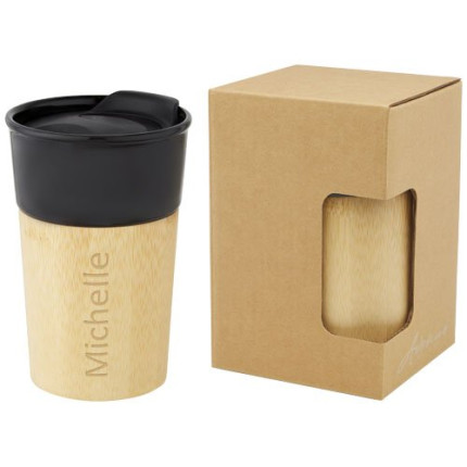 Tazza in porcellana da 320 ml con parete esterna in bambù Pereira