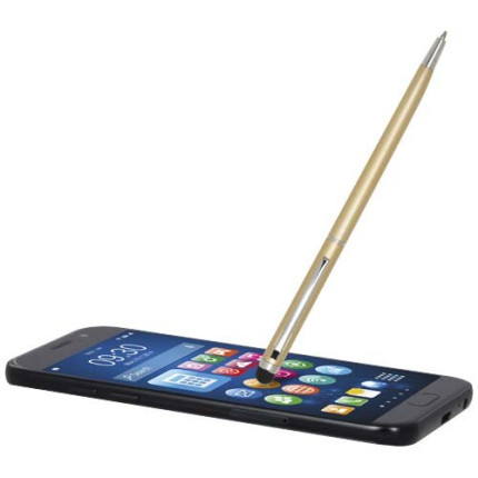 Penna a sfera in alluminio con stylus Ore-inchiostro blu