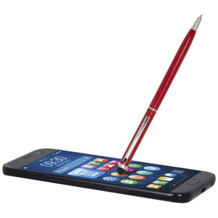 Penna a sfera in alluminio con stylus Ore-inchiostro blu