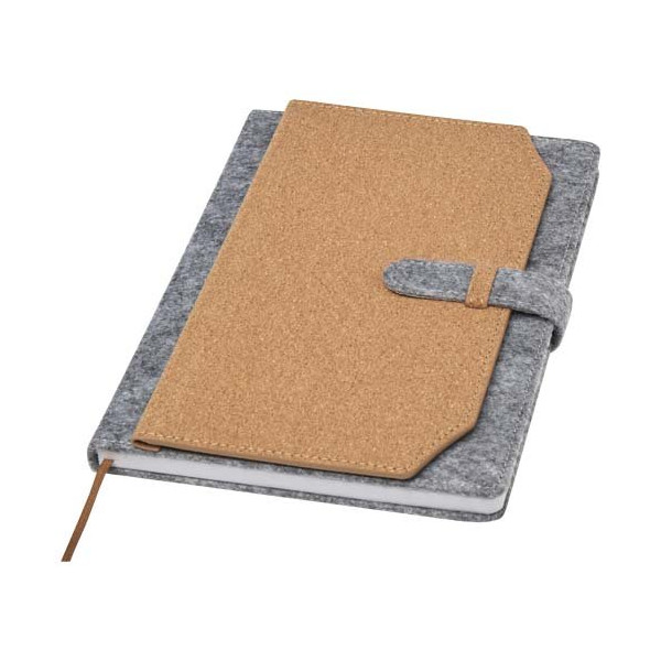 Blocco note formato A5 in sughero e feltro...