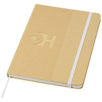 Blocco note formato A5 con copertina rigida di cartone riciclato Nelida